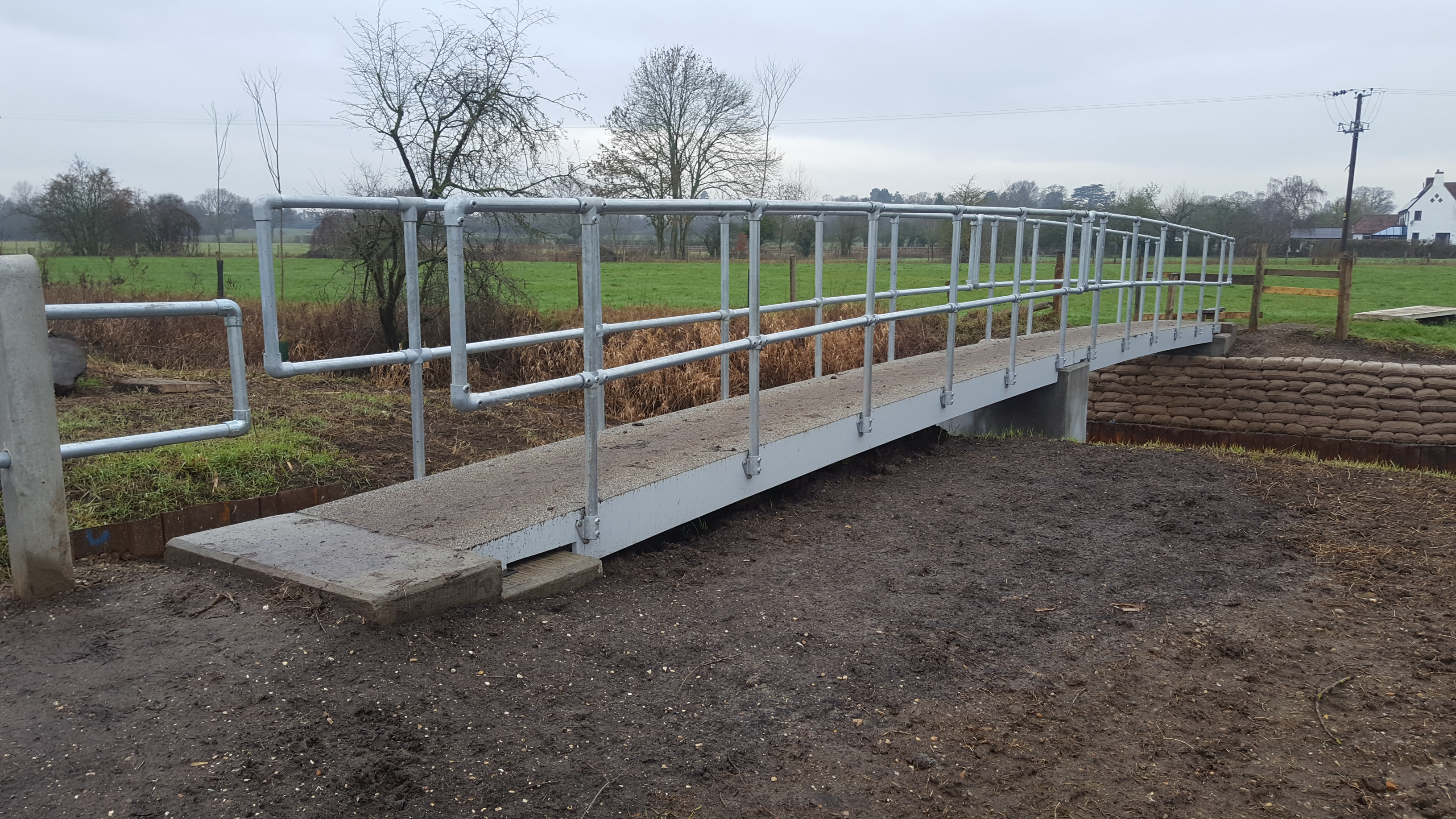 Rustic Frp Bridge PROW Benefits from new 2 span FRP Footbridge